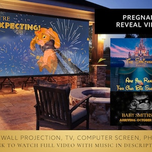Pregnancy Announcement Video digital announcement movie Baby Shower | Wall projection and instant messaging
