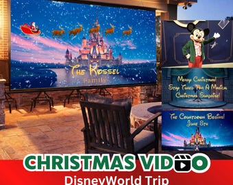 Orlando Florida Christmas Magical Theme Park Vacation Reveal Video | Personalized Family Trip Surprise | Custom Editable Instant Download