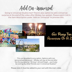 Themed Reveal Orlando Florida Paris California Trip Surprise Video Movie Personalised Message image 5