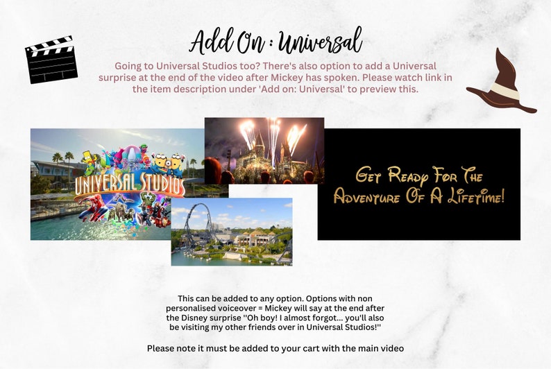 Themed Reveal Orlando Florida Paris California Trip Surprise Video Movie Personalised Message image 5