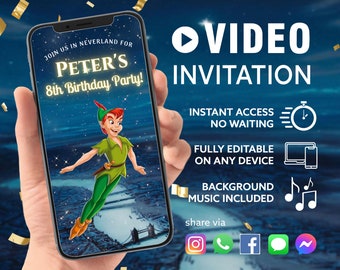 ANY TEXT Party Video Invite | Digital Animated Invitation | Birthday Invitation | Video Instant Download