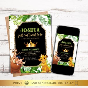 ANY TEXT Little King Birthday Party Invite | Digital and Printable Invite Editable Template | Canva Self Edit Instant Download