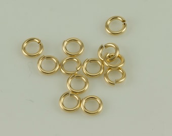 Set of 100 ,22 Gauge 2.8mm Tiny Open Jump Rings in Sterling Silver, Gold Filled, Rose Gold Fill, For Permanent Jewelry, Permanent Bracelet