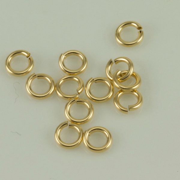 Set of 100, 26 Gauge 3.5mm Jump Rings in Sterling Silver, Gold Filled, USA made, For Permanent Jewelry, Permanent Bracelets