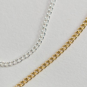 5 Feet,1mmTiny Curb Chain in Sterling Silver, Gold Filled, Rose Gold Filled, Chain By Foot, Curb Chains, Necklace, Bracelet Chains, SCNF311