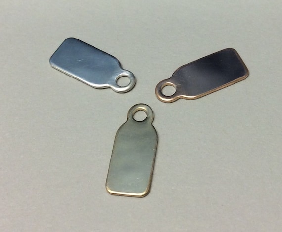 5pcs--silver Rectangle Stamping Blanks,logo Tag, Designer Tag