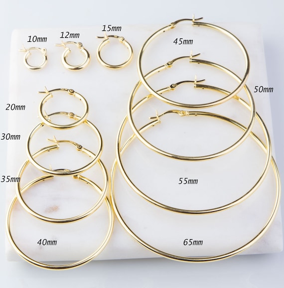 Small 22mm Round Tube Sterling Silver Hoop Earrings Small 22mm Round Tube Sterling Silver Hoop Earrings
