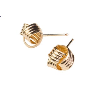Gold Filled Knot Earrings, Ear Post Studs, Gold Earrings, Dainty Post Studs, Bridesmaid Gift, Gift For Her, Gold Knot Earrings, GFER79