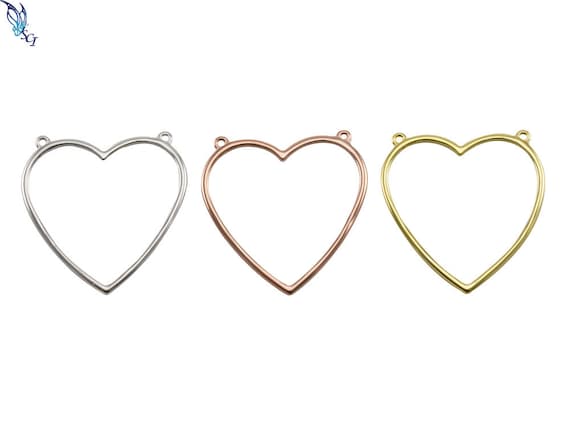UNICRAFTALE Maglie Cuore Infinity In Acciaio Inox – 5 Pezzi 23x10x1,5mm – Connettori Con Foro 2mm Per Gioielli Fai Da Te - 4