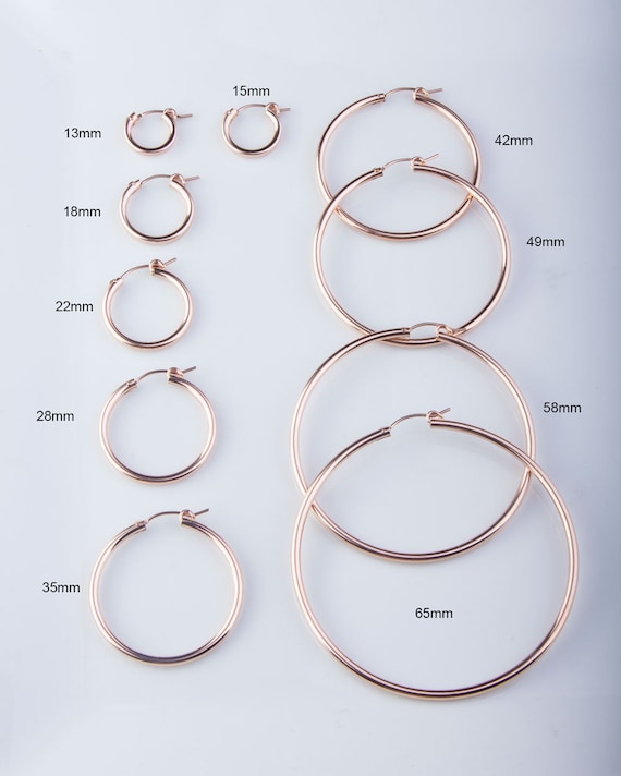Rose gold sale tube hoop earrings