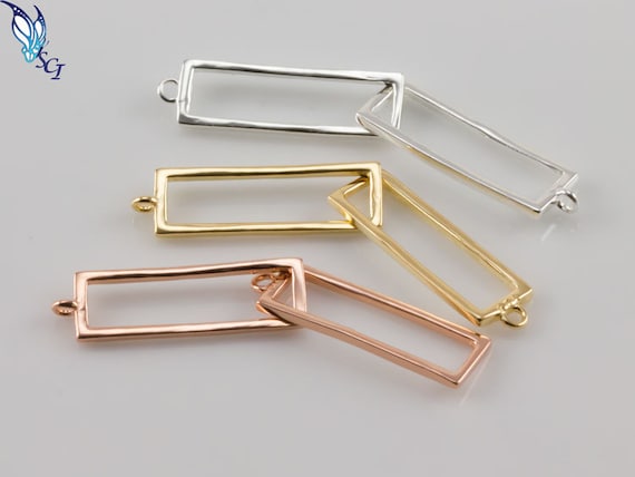 Zirconia Interlocking Rectangles 18K Gold Plated Bangle Zirconia Interlocking Rectangles 18K Gold Plated Bangle