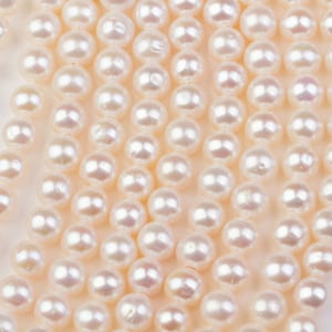 10mm AA+ Grade Large 2mm Hole Freshwater Pearls, White, Leather Necklace, Bracelet, Lariat, Pearls, ES07