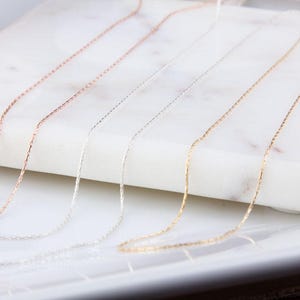 0.61mm Beading Chain in Sterling Silver, Gold Filled, Rose Gold Filled, Delicate Beading Chain,Priced Per 5ft, 50ft or 100ft,SCNF161 image 2