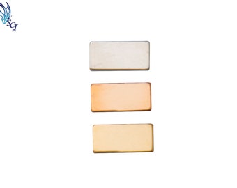 10Pcs-10 x 5mm Nameplate Long Bar Stamping Blank, Sterling Silver, Gold Filled, Rose Gold Filled, Hand Stamp, Personalize, Cute, ST51QR