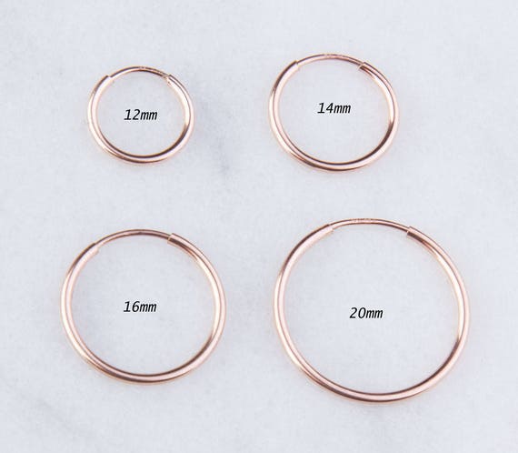 14k Rose Gold-filled Endless Hoops Earrings 24mm 14k Rose Gold-filled Endless Hoops Earrings 24mm