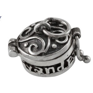 Sterling Silver Grandpa Prayer Box Charm Pendant, Prayer Box Pendants, Family Prayer Box Pendants, Silver Prayer Box Charms, PB017