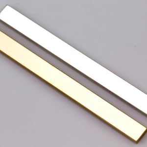 50mm x 4.75mm 19 GAUGE Extra Long Name Plate Bar, Rectangle Skinny Bar Stamping Blank, Sterling Silver, Gold Filled Nameplate Bar,ST70QR