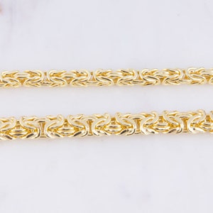 Byzantine Chain Lightweight Charm Bracelet in Gold Plated, Byzantine Chain Bracelet, Gold Byzantine Bracelet, Gold Plated Chain,SCBR108