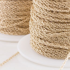 14K Gold Filled Twisted Seil Kette zu Fuß, Gold Filled, Permanent Schmuck Armband, Halskette SCNF305-4 mm