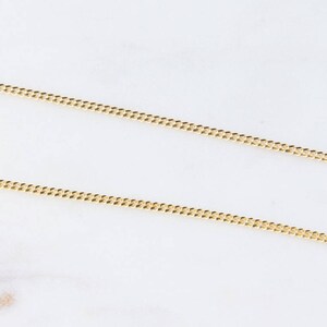 Tiny Curb Finished Chain in Gold Plated over Sterling Silver, Curb Chain Necklace ,Gold Plated Curb Link Necklace, Curb Chain SCNF226