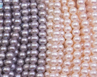 Gray and White 10-11mm Freshwater Pearls, 2.3mm Large Hole, A Plus Grade Freshwater Pearls, Jewelry Findings, Large Hole Pearls, ES08