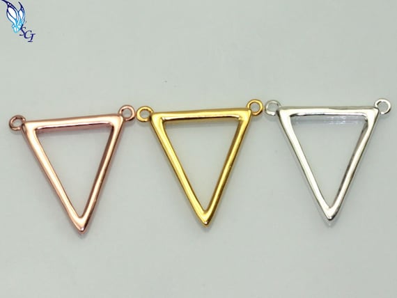 Open Triangle Charm Bracelet Gold-plated Sterling Silver Open Triangle Charm Bracelet Gold-plated Sterling Silver