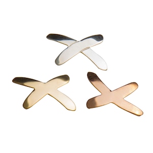 Criss Cross Stamping Blank, Sterling Argent, Or Rempli, Rose Gold Filled, 24 Gauge, Approvisionnements d’estampage, Piétrage à la main, 14k, ST149DR
