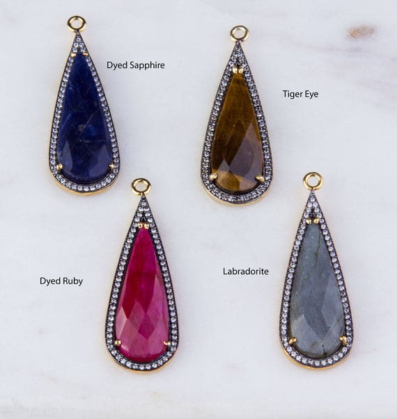 Multistone Earrings with Labradorite, Rose Quartz 14k Gold-plate Sterling Silver Multistone Earrings with Labradorite, Rose Quartz 14k Gold-plate Sterling Silver