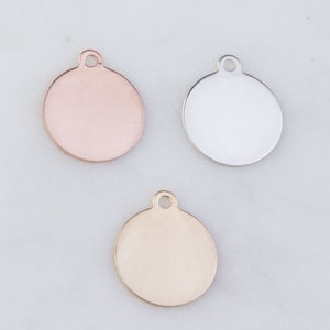 5 pcs 12mm Round Stamping Blank, 24g Stamping Blank, Round Stamping Blank, Round Tag Sterling Silver, Rose Gold Filled, Gold Filled, ST32RR
