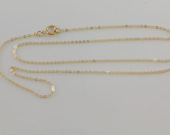 1.2mm Flat Round Cable Chain Gold Filled w/ Spring Ring, Pendant Chain, Finished Chain, Jewelry Making Supplies, Gold Filled Chain, GFCN10