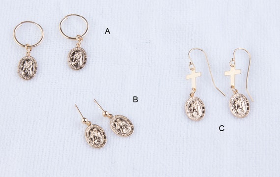 St christopher best sale earrings