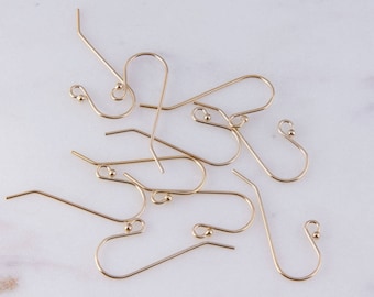 5Pairs -Ball End Ear Wire in Sterling Silver, Gold Filled, Rose Gold Filled,Earring Findings, Ball Ear Wire Earring Finding GEF013