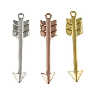 4 Pieces, Arrow Pendant, Arrow Charm Pendant, Sterling Silver, Gold Plated, Rose Gold Plated, Pendants, Arrow Link, Charm Pendant, HCIN190