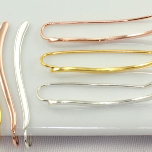 Long Ear Cuff Or Drop Earrings, Sterling Silver, Gold Plated, Rose Gold Plated, Bar Ear Climbers ,Priced Per Pair, SER301