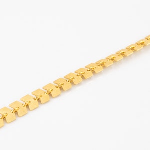 Gold Plated over Sterling Silver Chevron Chain by Foot, Tiny Chevron Chain by Foot, Priced per Foot, SCNF333