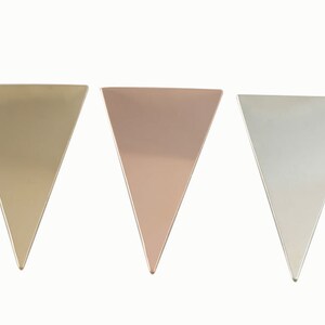 4pcs-Long Triangle Sramping Blank, Stamping Blanks, Stamping Supplies, Rose Gold Stamping, Gold Filled Stamping, Sterling Stamping, ST131DR