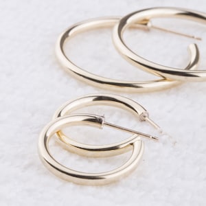 Tube Hoop Earrings, Hoop Earrings, Gold Filled Hoop Earrings, Tube Gold Hoop, Hoop Earrings,Classic Hoop Earrings GFER232