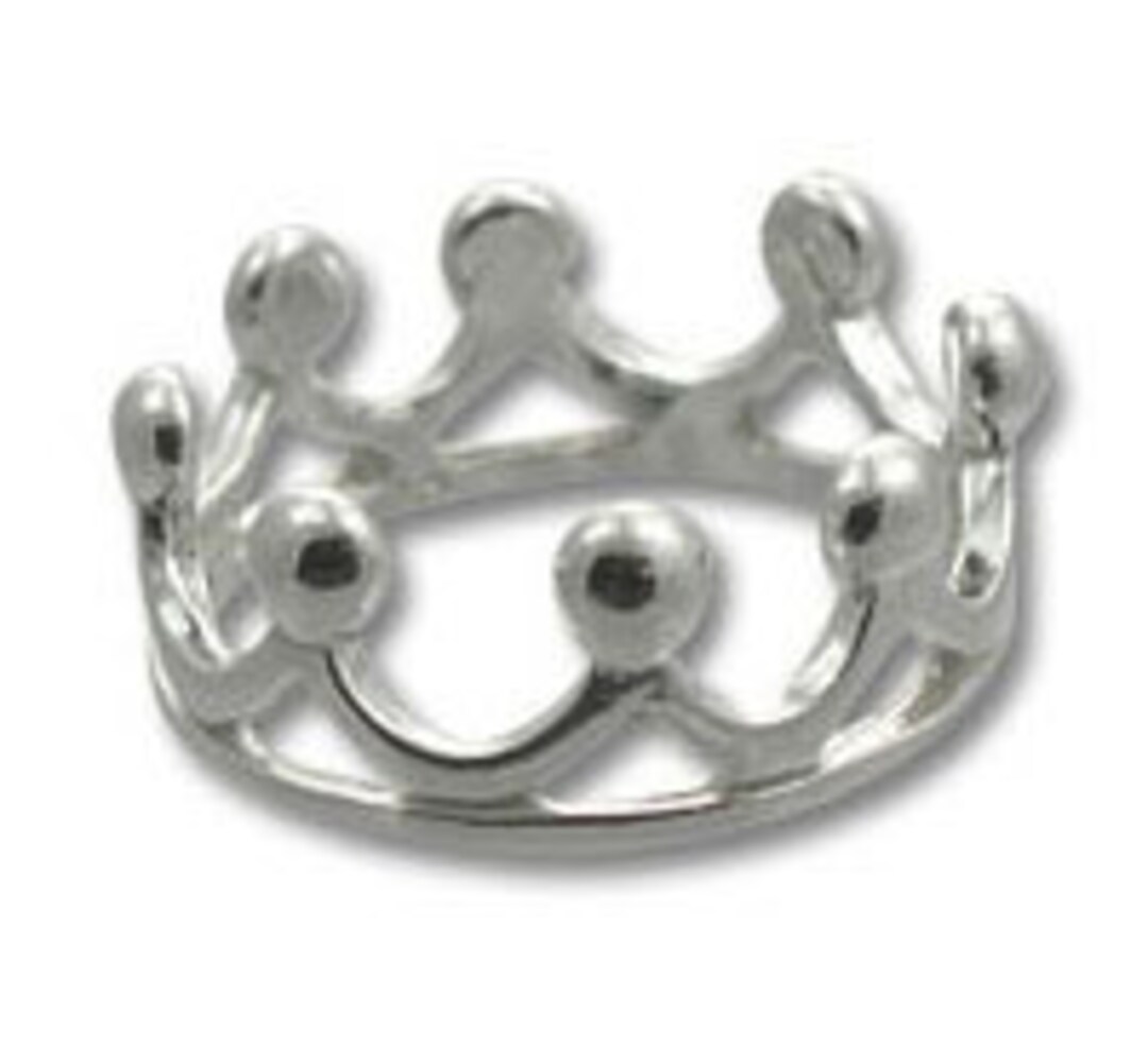 ⑤王冠RING中 Silver925 Sterling Silver Queen Crown Ring, Sizes 5 to 9, Silver Charms