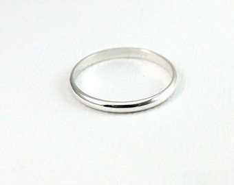 3pcs-Band Ring Plain Sterling Silver , 2mm Band Ring, Stackable Ring, Everyday Wear, Stacking Ring, Band Ring, Wedding Band,Simple .