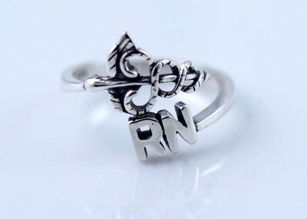 Registered Nurse, Nurse Ring, RN Medical Ring, Sterling Silver ...