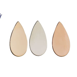 5Pcs-Medium Teardrop Stamping Blank, Jewelry Supplies, Stamping Supplies, Handmade Stamping Blanks, Teardrop, High Quality Blanks,ST150DR
