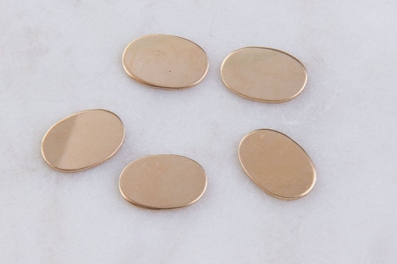 10pcs 8mm X 11.5mm 20 GAUGE Small Oval Stamping Blank in Sterling Silver Gold Filled and Rose Gold Filled Initial Oval Blank ST33VR Etsy