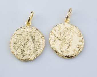 Heavy Gold Pendant - Etsy