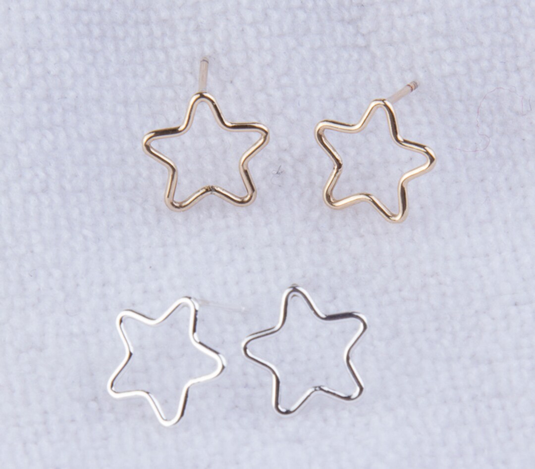 PARYFO Pendientes De Estrella De Plata De Ley 925, Estrella De