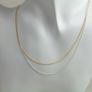Tiny Curb Finished Chain in Sterling Silver, Gold Filled, Chain Supplies, Top Quality Curb Chains, Chains for Necklace and Bracelet, SCN112