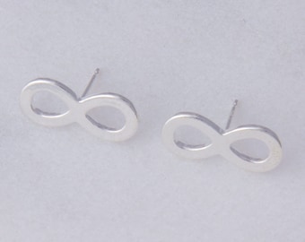 Infinity-Ohrstecker, Sterling Silber, Post Ohrringe, Infinity Ohrstecker, Ewigkeit, Brautjungfer Geschenk, Geschenk für sie, Valentinstag Geschenk, SER343