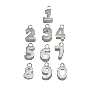 Block Number Charm, Number Charm, Team Number, Age Charm, Charm Bracelet, Number Charm, Number Pendant, Age Pendant, Personalize, CM04NU