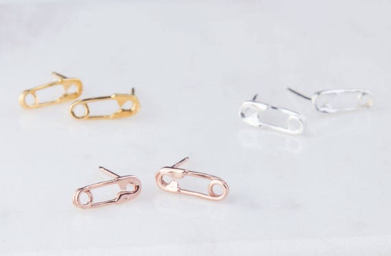 Diaper pin hotsell earrings
