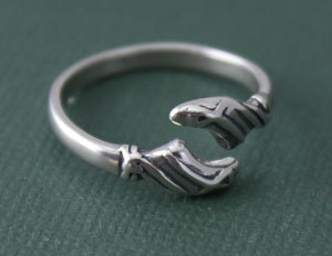 Ballet Point Shoe Sterling Silver Adjustable Ring, Gift for Her ...