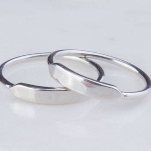 Sterling Silver Skinny Bar Band Ring, Sizes from 5 to 8, Stackable Ring, Stacking Ring, Ring Findings, Ring Supplies, Dainty Ring SR281